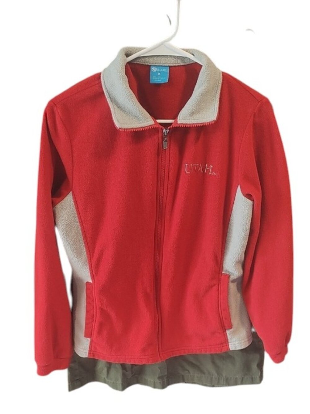 Utah Womens Red Fleece Jacket with Contrast Trim | 20 PTP